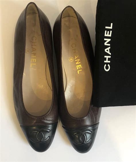 brown chanel ballet flats|vintage Chanel ballet flats.